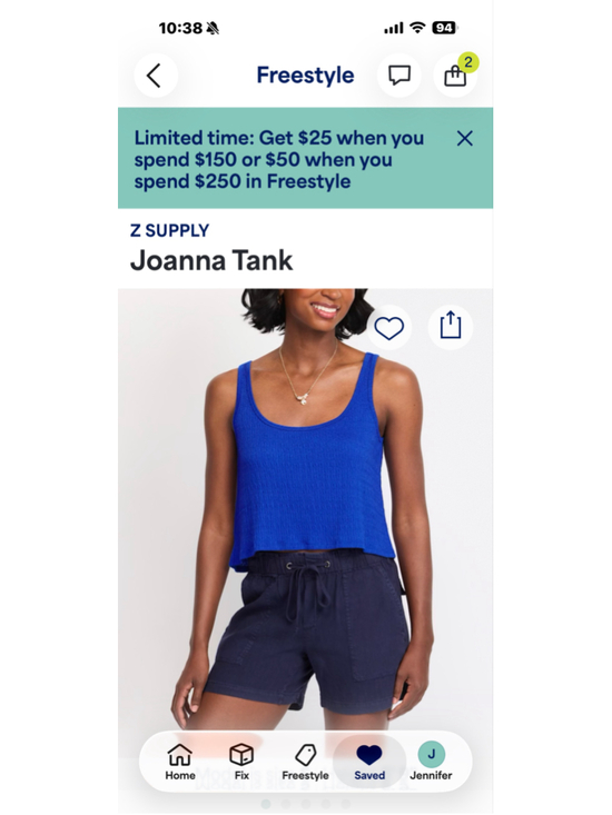 Z Supply Tops - Women's Z Supply Joanna Tank Top, Size L, Blue